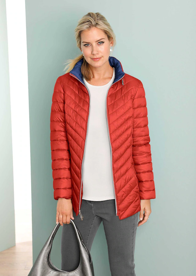 GOLDNER Steppjacke »Kurzgröße Leichte Steppjacke in knitterarmer Ware« Leichte Wattierung mit Diagonalstepp