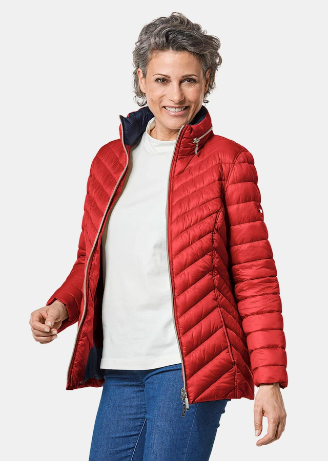 GOLDNER Steppjacke »Kurzgröße Leichte Steppjacke in knitterarmer Ware« Leichte Wattierung mit Diagonalstepp