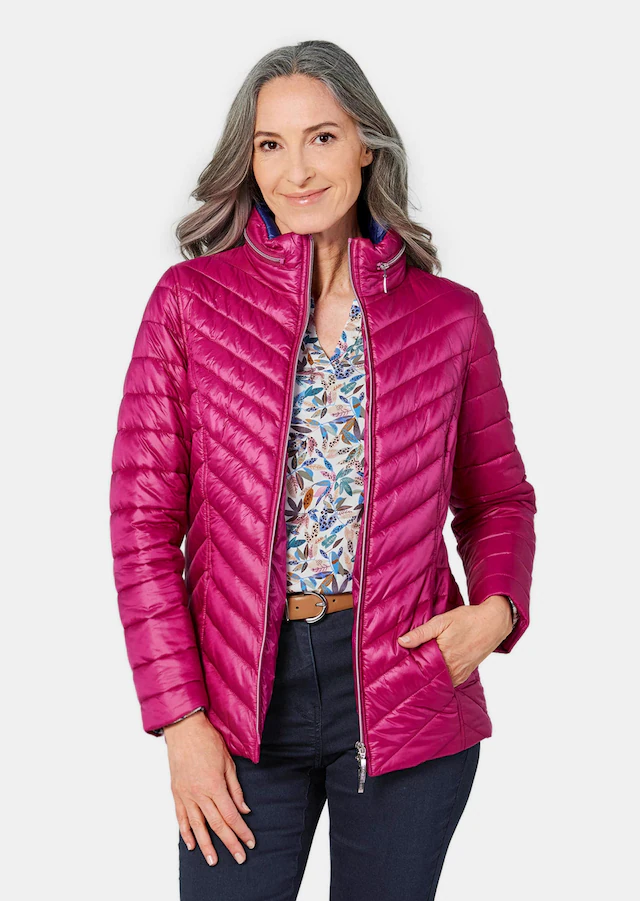 GOLDNER Steppjacke »Kurzgröße Leichte Steppjacke in knitterarmer Ware« Leichte Wattierung mit Diagonalstepp