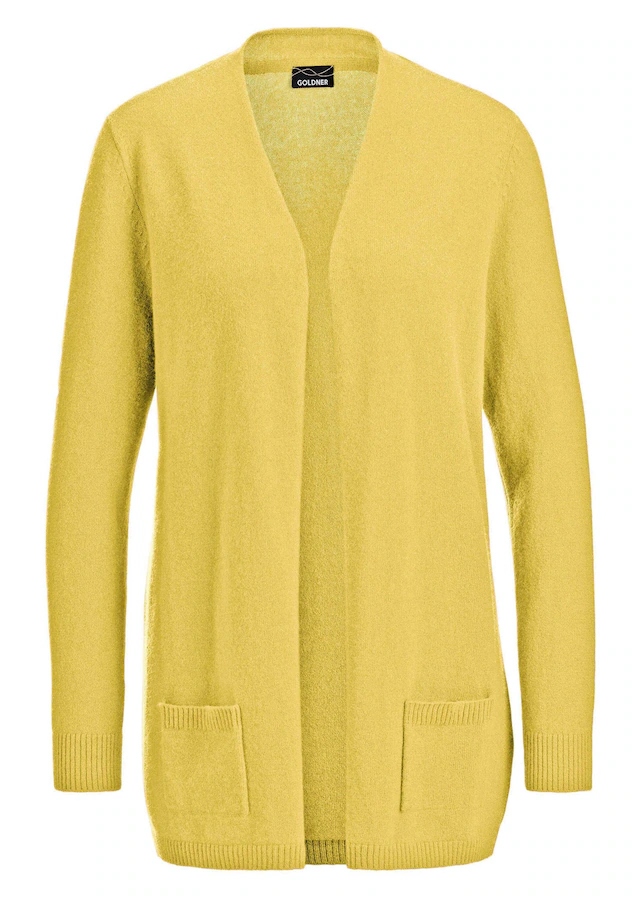 GOLDNER Strickjacke »Kurzgröße Langarm Feinstrick-Cardigan« Ohne