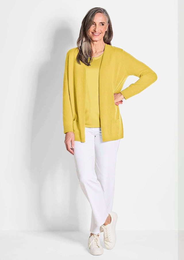 GOLDNER Strickjacke »Kurzgröße Langarm Feinstrick-Cardigan« Ohne