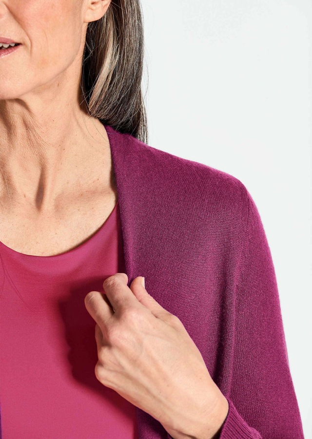 GOLDNER Strickjacke »Kurzgröße Langarm Feinstrick-Cardigan« Ohne