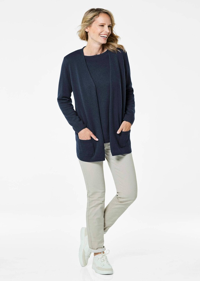 GOLDNER Strickjacke »Kurzgröße Langarm Feinstrick-Cardigan« Ohne
