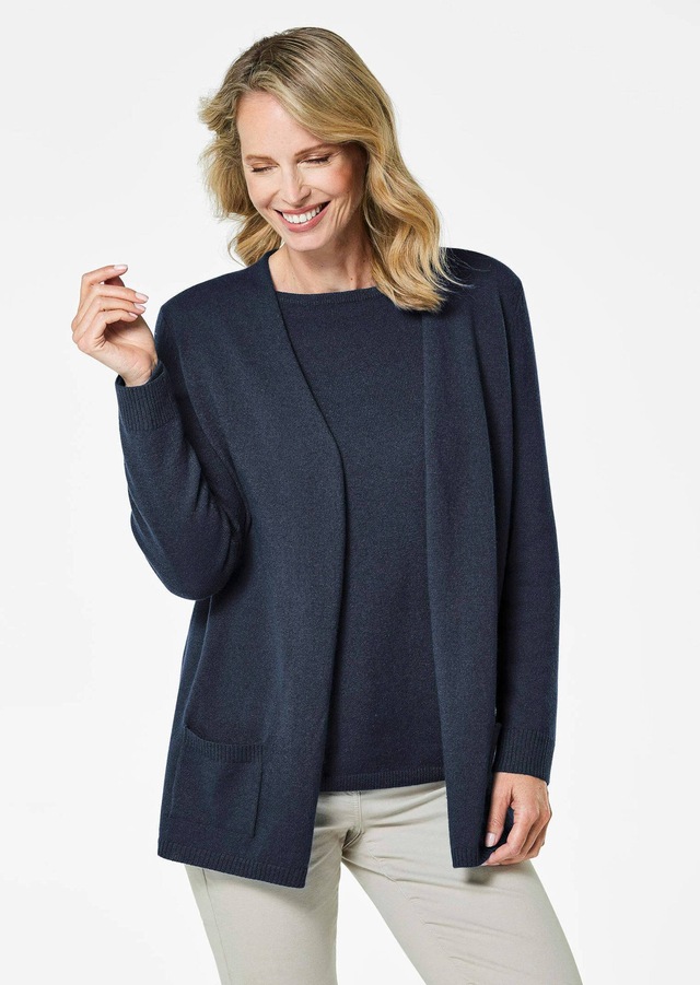 GOLDNER Strickjacke »Kurzgröße Langarm Feinstrick-Cardigan« Ohne