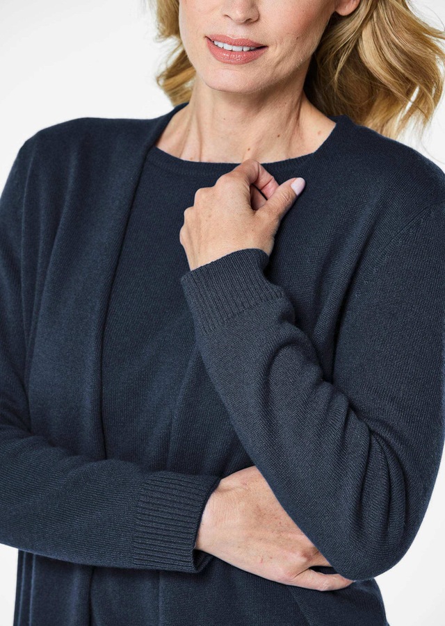 GOLDNER Strickjacke »Kurzgröße Langarm Feinstrick-Cardigan« Ohne