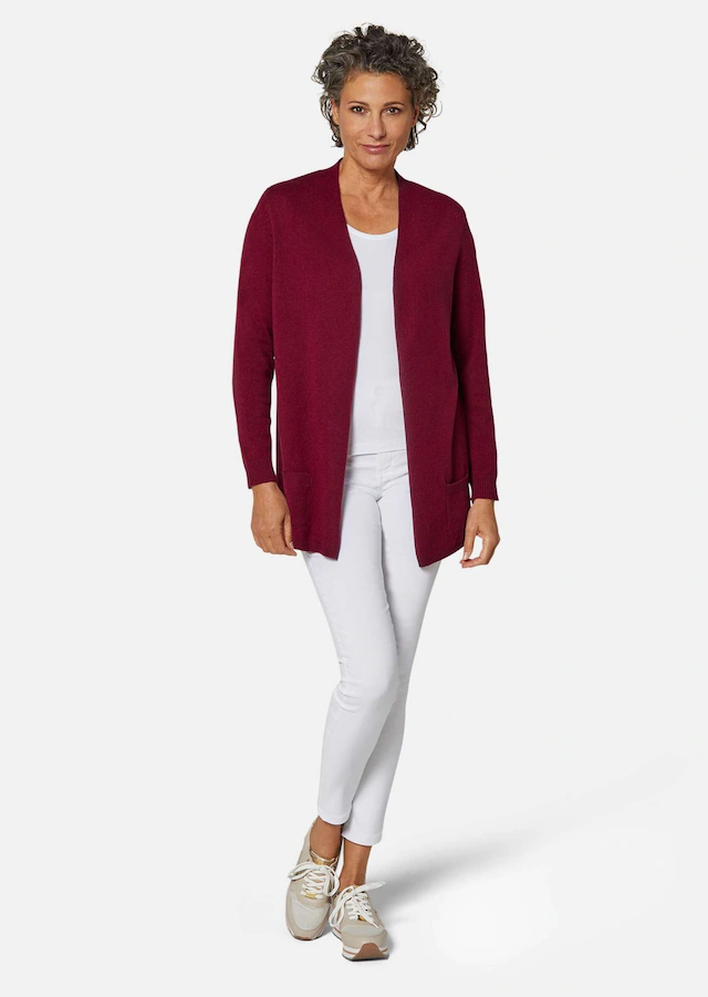 GOLDNER Strickjacke »Kurzgröße Langarm Feinstrick-Cardigan« Ohne