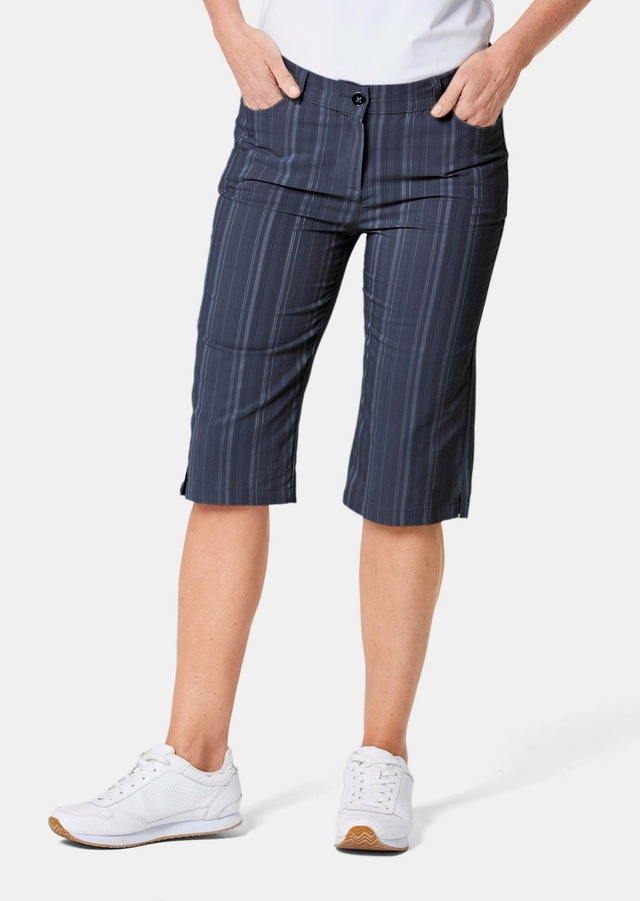 GOLDNER Stoffhose »Kurzgröße Bermuda in strukturierter elastischer Ware« perfekter Sitz und viel Komfort