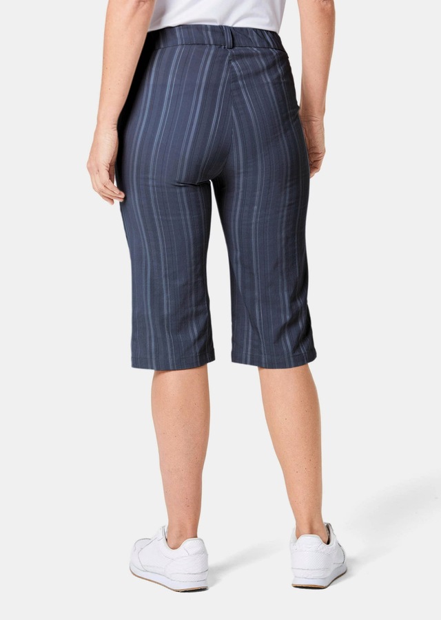 GOLDNER Stoffhose »Kurzgröße Bermuda in strukturierter elastischer Ware« perfekter Sitz und viel Komfort