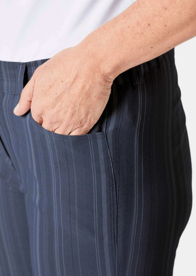 GOLDNER Stoffhose »Kurzgröße Bermuda in strukturierter elastischer Ware« perfekter Sitz und viel Komfort