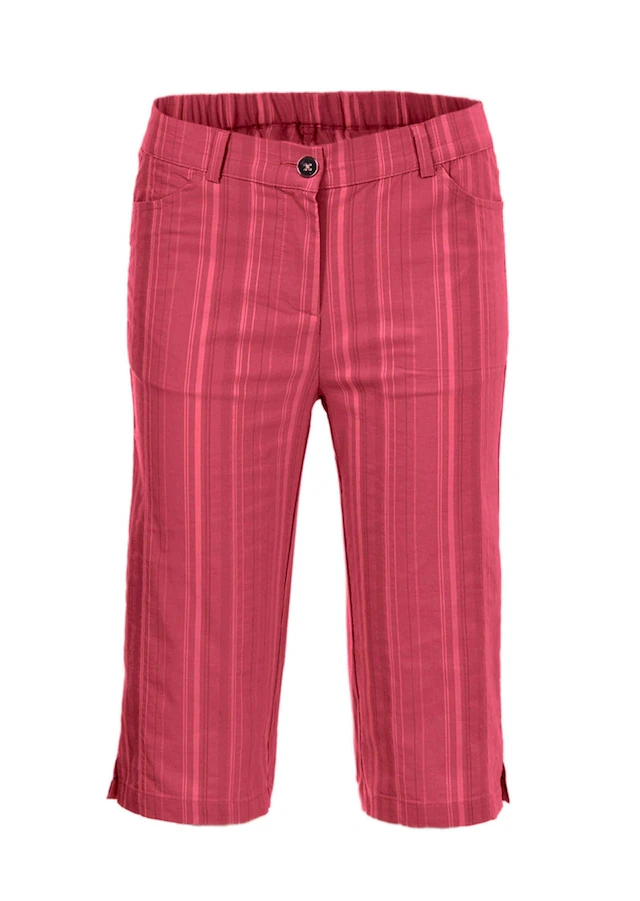 GOLDNER Stoffhose »Kurzgröße Bermuda in strukturierter elastischer Ware« perfekter Sitz und viel Komfort