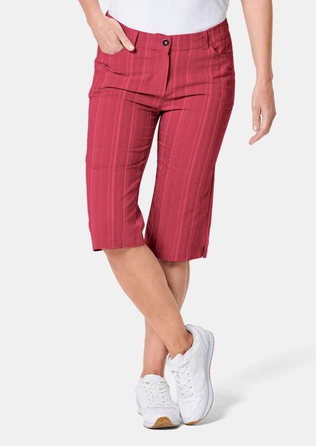 GOLDNER Stoffhose »Kurzgröße Bermuda in strukturierter elastischer Ware« perfekter Sitz und viel Komfort
