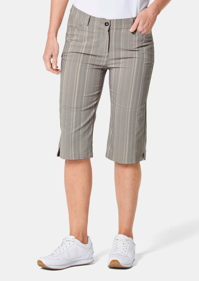 GOLDNER Stoffhose »Kurzgröße Bermuda in strukturierter elastischer Ware« perfekter Sitz und viel Komfort