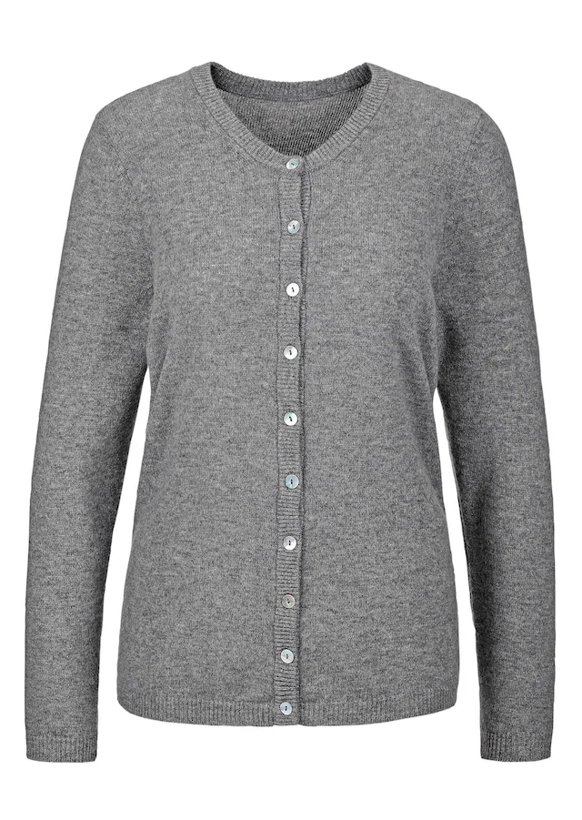 GOLDNER Strickjacke »Kurzgröße Eleganter Herbstcardigan mit Rundhals« Ohne