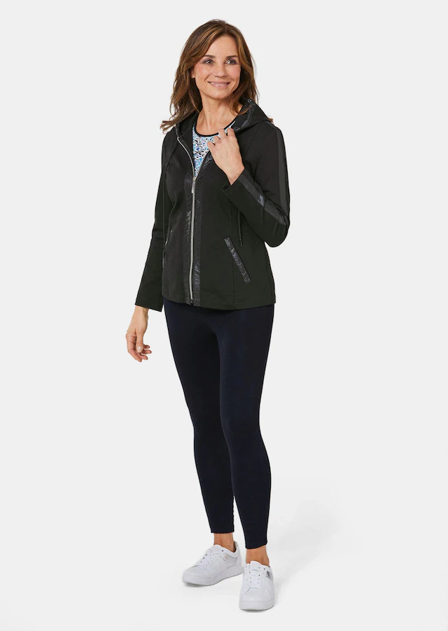 GOLDNER Kurzjacke »bequeme Freizeitjacke mit Kapuze« Nylondetails