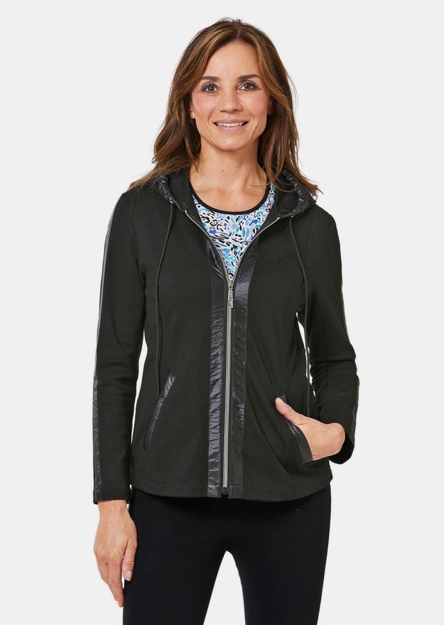 GOLDNER Kurzjacke »bequeme Freizeitjacke mit Kapuze« Nylondetails