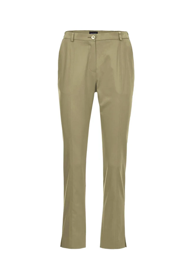 GOLDNER Stoffhose »Kurzgröße Sportive Hose Carla aus trageangenehmen Satin« perfekt sitzende und anschmiegsame Passform