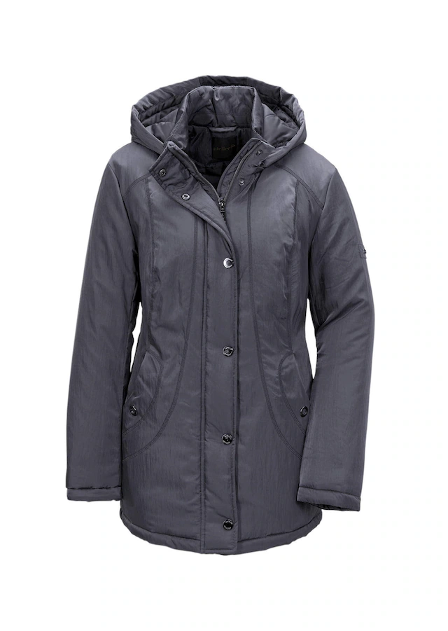GOLDNER Winterjacke »Jacke mit Kapuze in dezenter Crashstruktur« Warmes Steppfutter