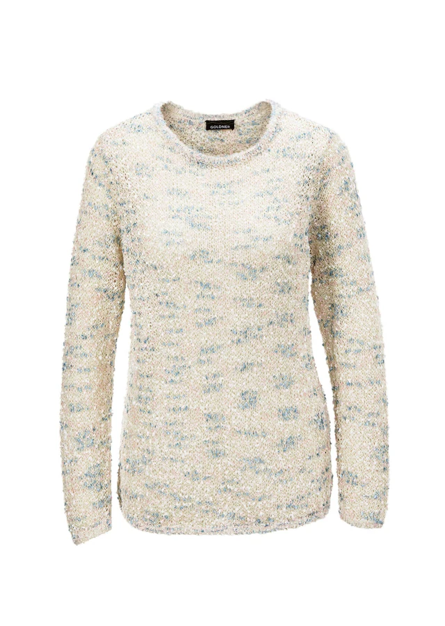 GOLDNER Strickpullover »Effektvoller locker gestrickter Bändchengarnpullover« Ohne