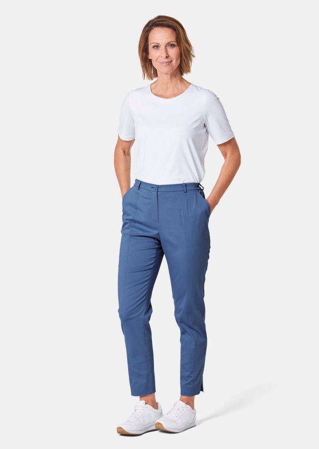 GOLDNER Stoffhose »Sportive Hose Anna aus trageangenehmen Satin« Perfekt sitzende und anschmiegsame Passform