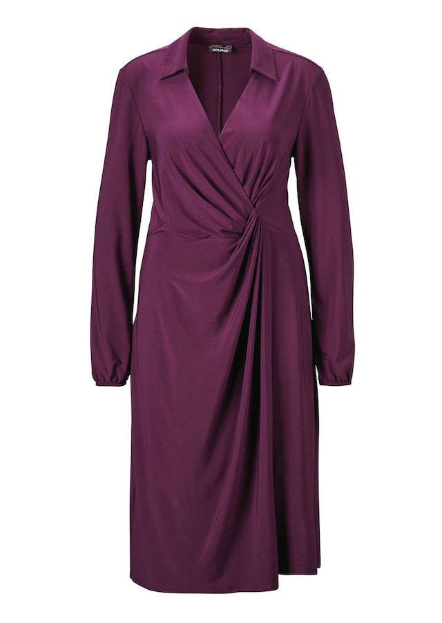 GOLDNER Jerseykleid »Elegantes Jerseykleid mit V-Ausschnitt« Wickeloptik