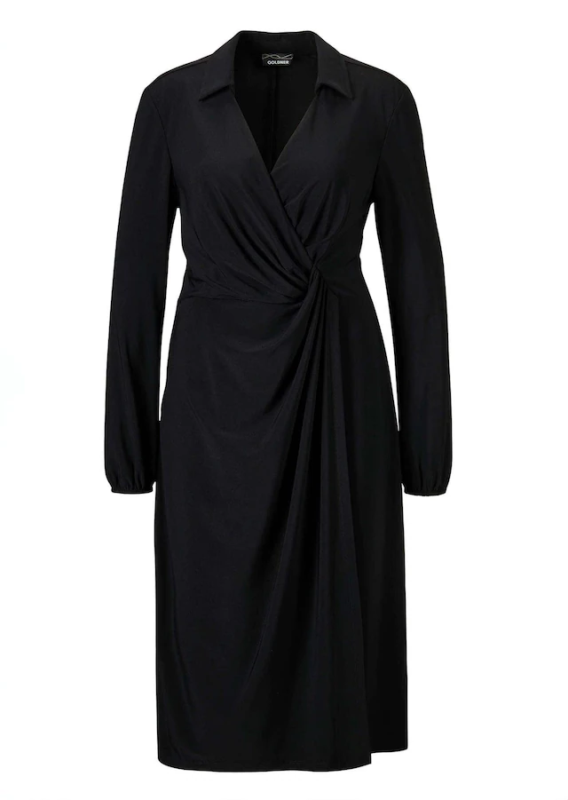GOLDNER Jerseykleid »Elegantes Jerseykleid mit V-Ausschnitt« Wickeloptik