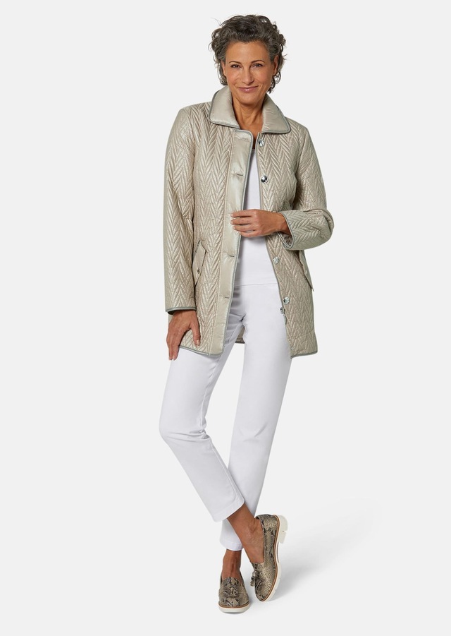 GOLDNER Steppjacke »Kurzgröße Longjacke mit außergewöhnlicher Steppung« Ohne