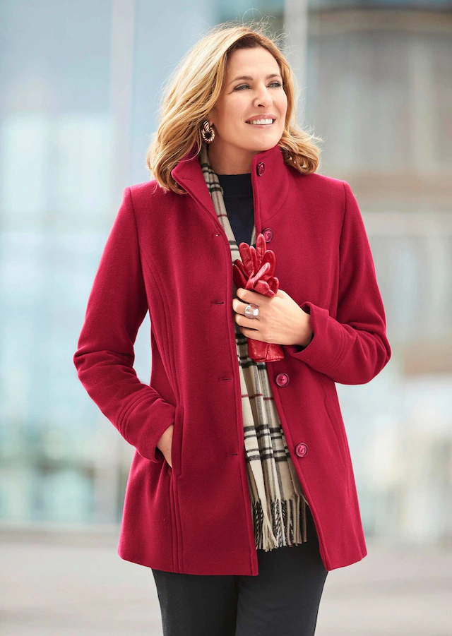 GOLDNER Wolljacke »Eleganter Wintermantel mit Stehkragen« Vielseitig zu kombinieren