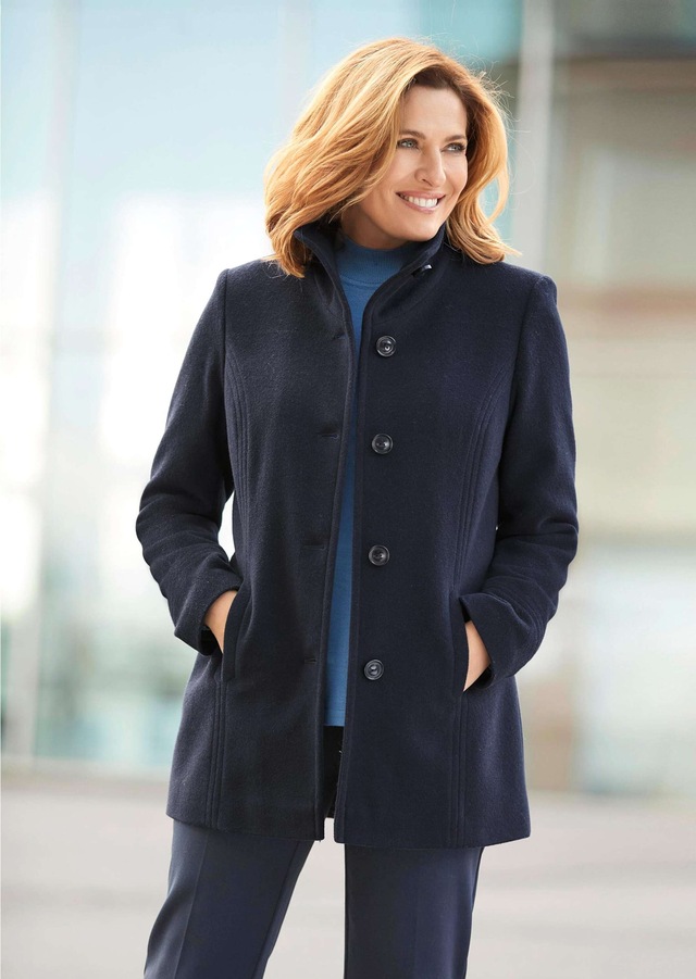 GOLDNER Wolljacke »Eleganter Wintermantel mit Stehkragen« Vielseitig zu kombinieren