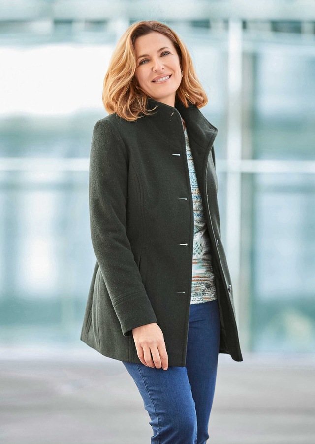 GOLDNER Wolljacke »Eleganter Wintermantel mit Stehkragen« Vielseitig zu kombinieren
