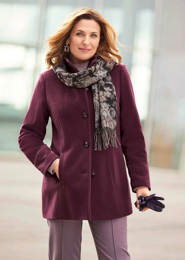GOLDNER Wolljacke »Eleganter Wintermantel mit Stehkragen« Vielseitig zu kombinieren
