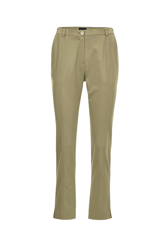 GOLDNER Stoffhose »Kurzgröße Sportive Hose Anna aus trageangenehmen Satin« Perfekt sitzende und anschmiegsame Passform