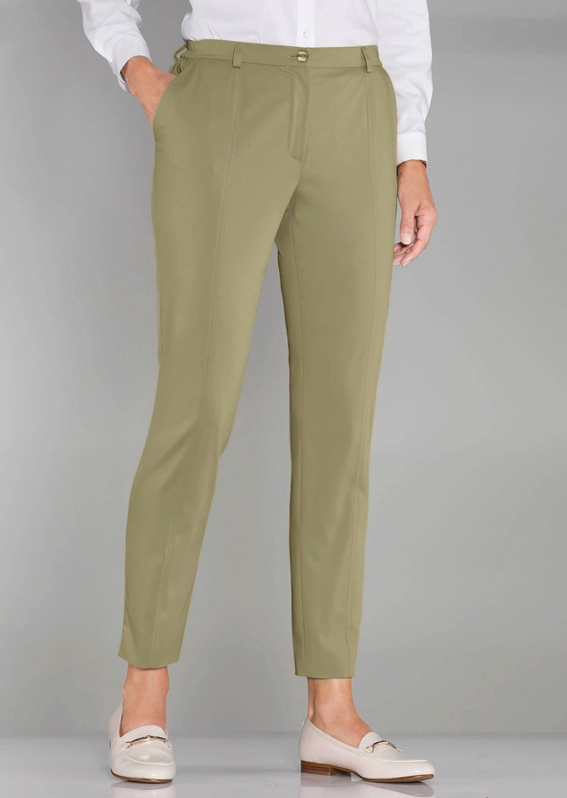 GOLDNER Stoffhose »Sportive Hose Anna aus trageangenehmen Satin« Perfekt sitzende und anschmiegsame Passform