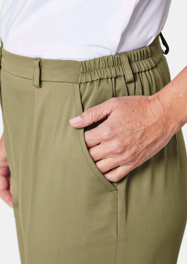 GOLDNER Stoffhose »Sportive Hose Anna aus trageangenehmen Satin« Perfekt sitzende und anschmiegsame Passform
