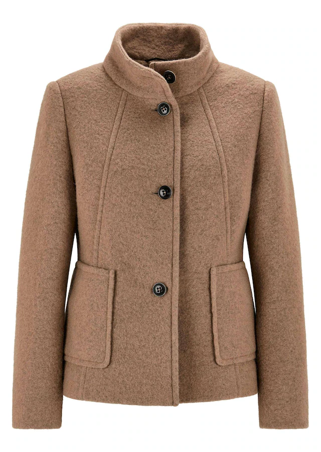 GOLDNER Wolljacke »Kurzgröße Elegante Kurzjacke mit Stehkragen« Stehkragen