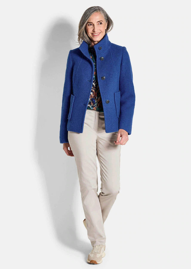 GOLDNER Wolljacke »Kurzgröße Elegante Kurzjacke mit Stehkragen« Stehkragen