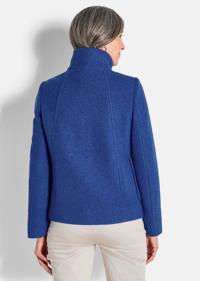 GOLDNER Wolljacke »Kurzgröße Elegante Kurzjacke mit Stehkragen« Stehkragen