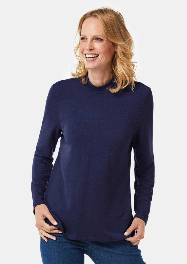 GOLDNER Longpullover »Stehkragenshirt mit Langarm« Ohne