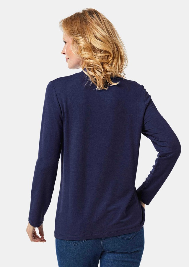 GOLDNER Longpullover »Stehkragenshirt mit Langarm« Ohne