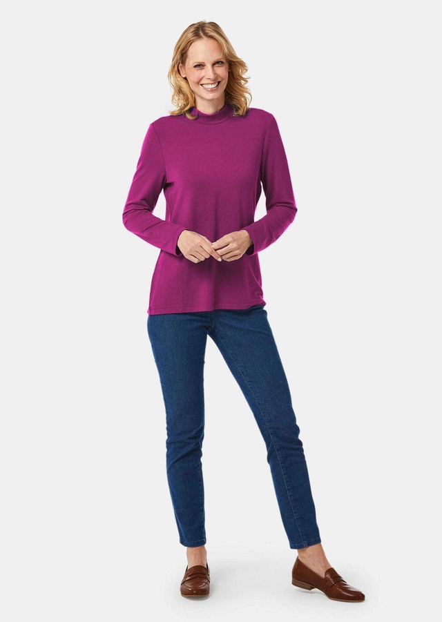 GOLDNER Longpullover »Stehkragenshirt mit Langarm« Ohne