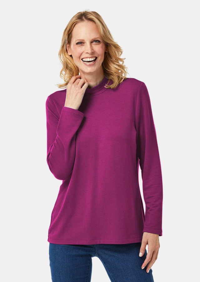 GOLDNER Longpullover »Stehkragenshirt mit Langarm« Ohne