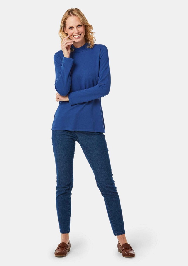 GOLDNER Longpullover »Stehkragenshirt mit Langarm« Ohne