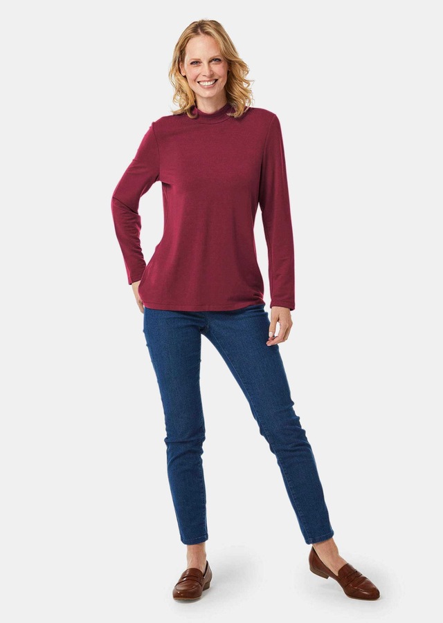 GOLDNER Longpullover »Stehkragenshirt mit Langarm« Ohne