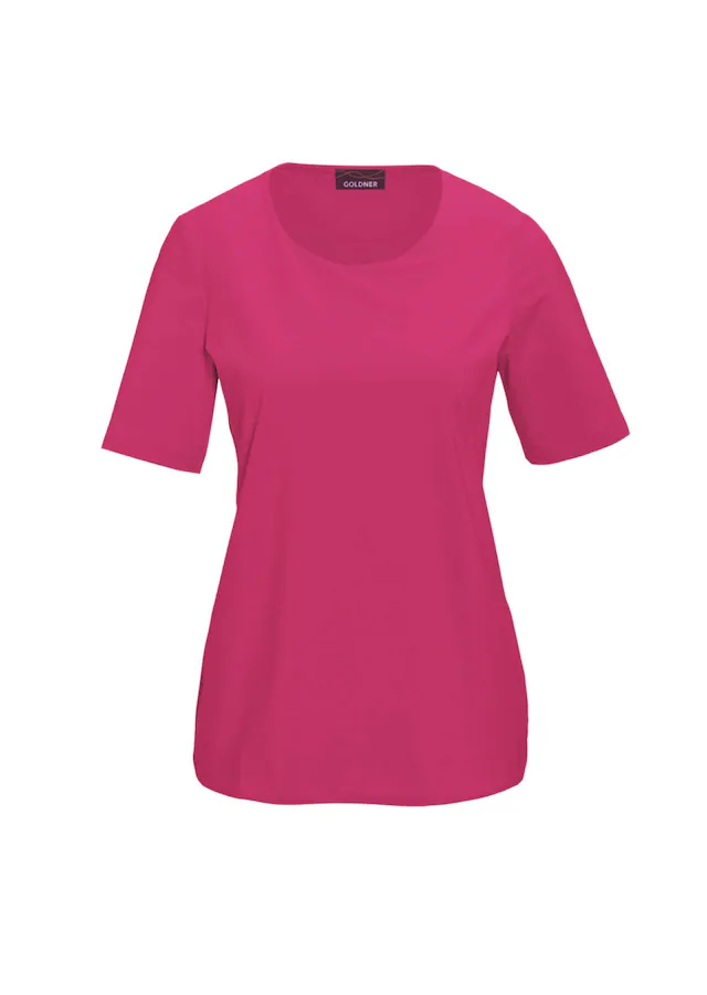 GOLDNER Langarm-Poloshirt »Kurzgröße Gepflegtes Shirt in formstabiler Ware« Ohne