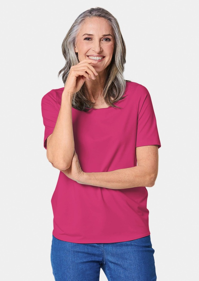 GOLDNER Langarm-Poloshirt »Kurzgröße Gepflegtes Shirt in formstabiler Ware« Ohne