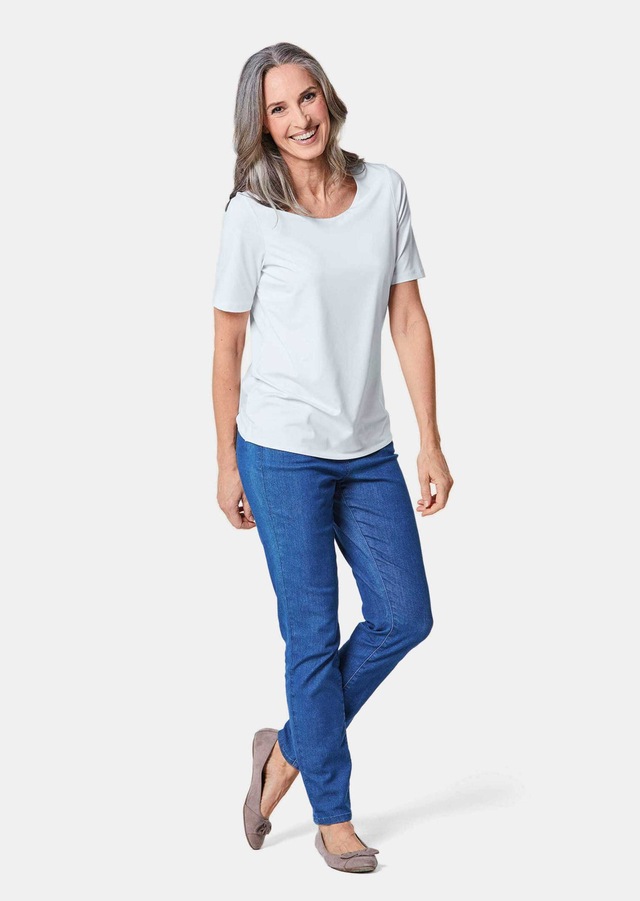GOLDNER Langarm-Poloshirt »Kurzgröße Gepflegtes Shirt in formstabiler Ware« Ohne