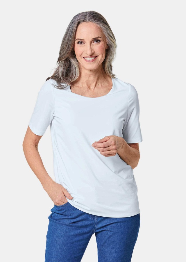GOLDNER Langarm-Poloshirt »Kurzgröße Gepflegtes Shirt in formstabiler Ware« Ohne