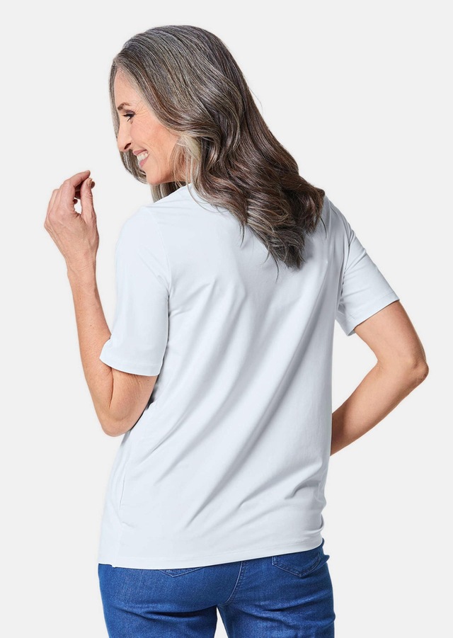 GOLDNER Langarm-Poloshirt »Kurzgröße Gepflegtes Shirt in formstabiler Ware« Ohne