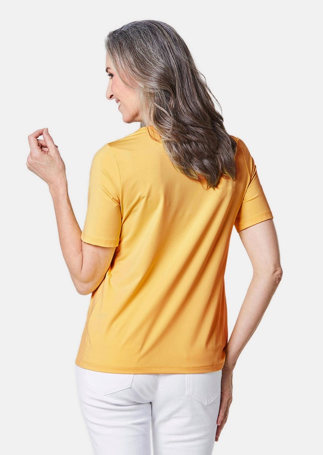 GOLDNER Langarm-Poloshirt »Kurzgröße Gepflegtes Shirt in formstabiler Ware« Ohne
