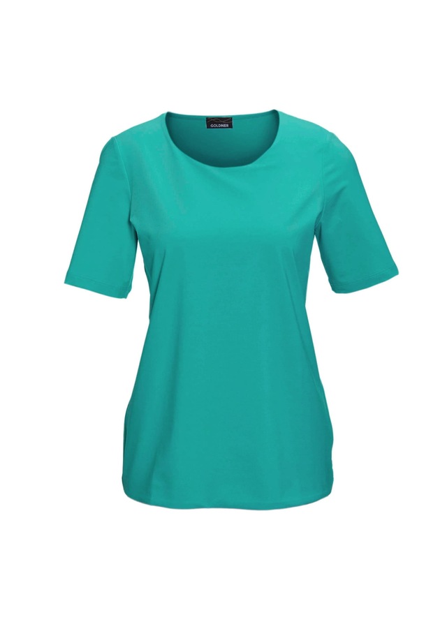 GOLDNER Langarm-Poloshirt »Kurzgröße Gepflegtes Shirt in formstabiler Ware« Ohne