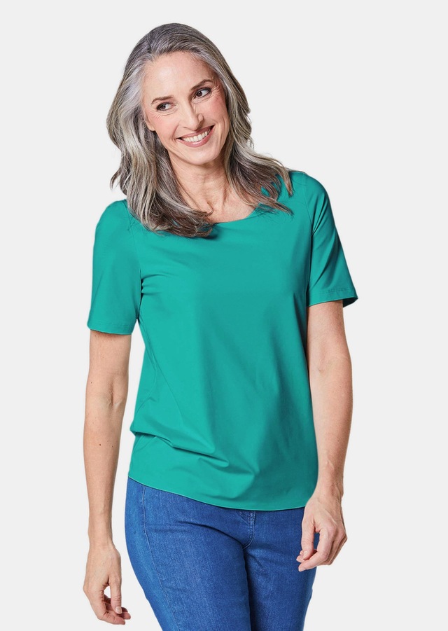 GOLDNER Langarm-Poloshirt »Kurzgröße Gepflegtes Shirt in formstabiler Ware« Ohne